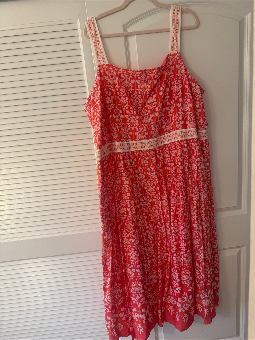Talbots Red and White Floral Sundress:Only worn once